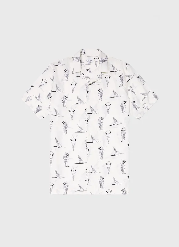 Men's Matt Blease Camp Collar Shirt in Ice Cream Print