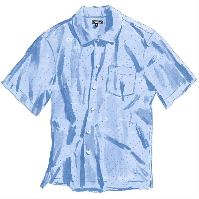 Stretch Pique Camp Collar Shirt