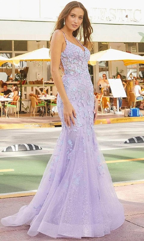 Amarra 88560 - Lace Appliqued Mermaid Evening Gown