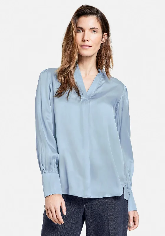 Gerry Weber Satin Blouse, Light Blue