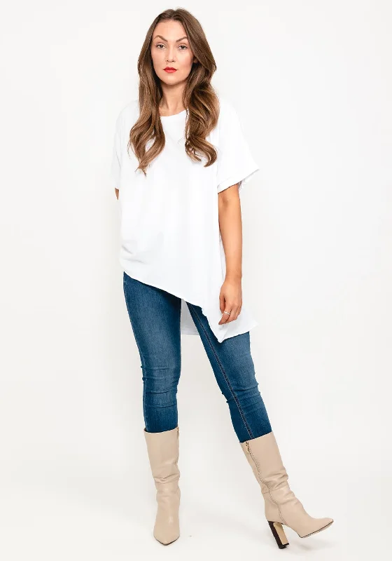 Seventy1 One Size Angel Wing Cut Back T-Shirt, White