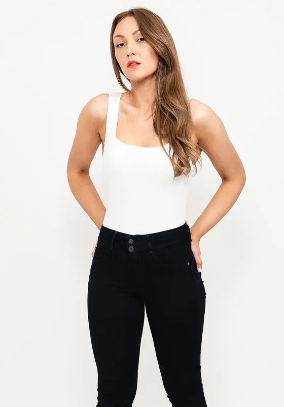 Seventy1 Square Neck Bodysuit, White