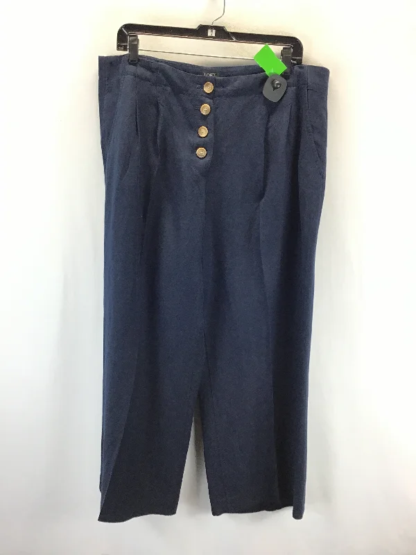 Pants Cropped By Loft In Blue, Size: L