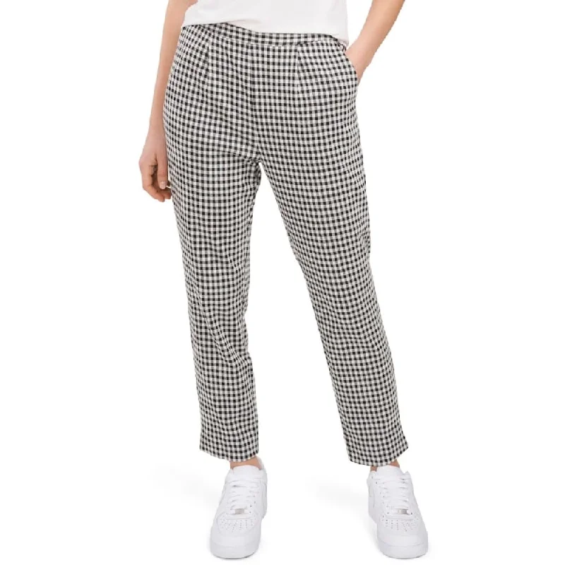 Riley & Rae Women's Rue Gingham Print Pants Gray Size 6