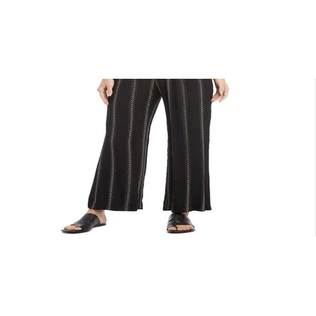 Karen Kane Women's Floral Stripe Pants Black Size X-Large
