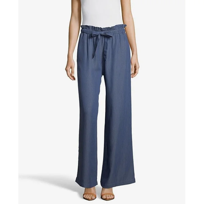 John Paul Richard Women's Soft Wide Leg Pants Blue Size Medium
