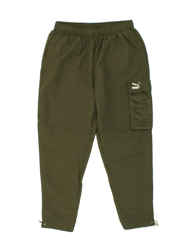 PUMA Mens Cargo Tracksuit Trousers Medium Khaki Polyester