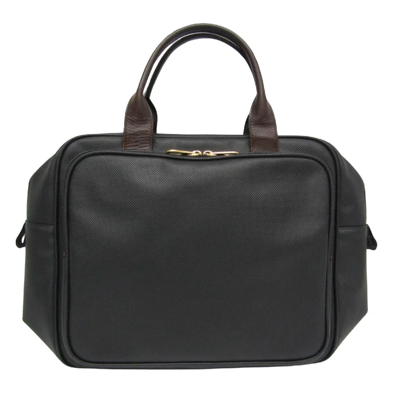 Versatile Leather and Canvas Briefcase Handbag