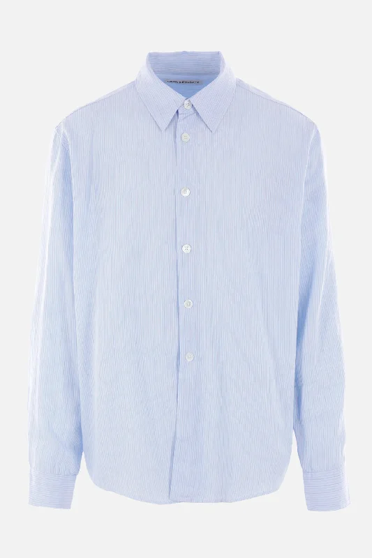 Beyond shirt in striped viscose