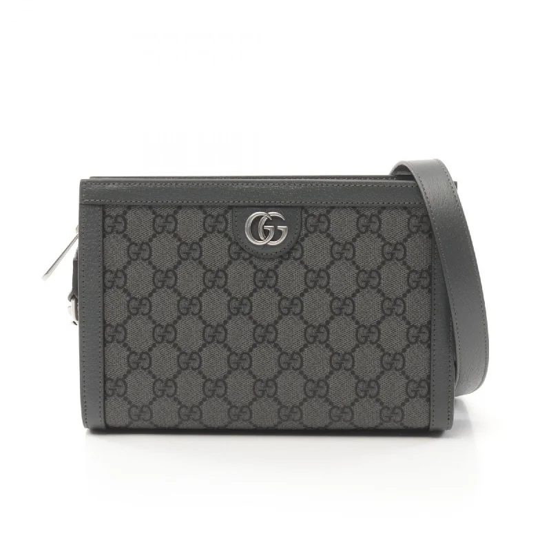 Gucci Coated Canvas Leather Shoulder Bag (Pre-Owned)