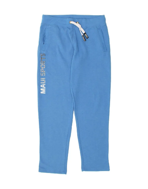 MAUI AND SONS Mens Graphic Tracksuit Trousers XL Blue Cotton