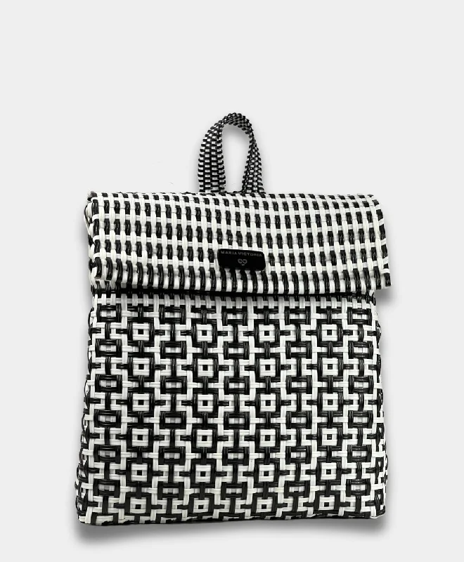 Maria Victoria | Gelato WB BK | Upcycled, Handwoven, Backpack