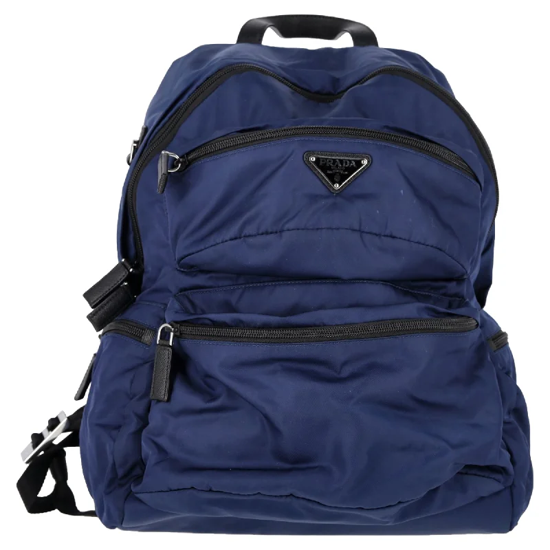 Prada Tessuto Montagna Backpack in Navy Blue Nylon