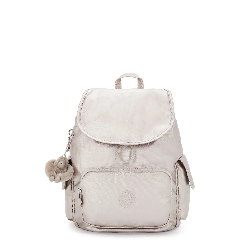 Kipling City Pack Small Metallic Backpack - Metallic Glow