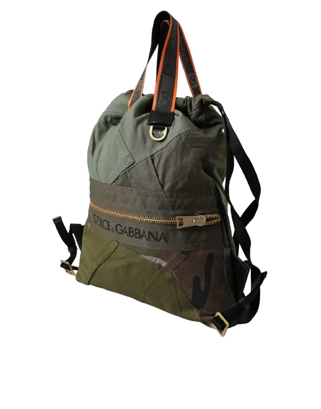 Dolce & Gabbana Military  Patchwork Rucksack Backpack Men's Bag