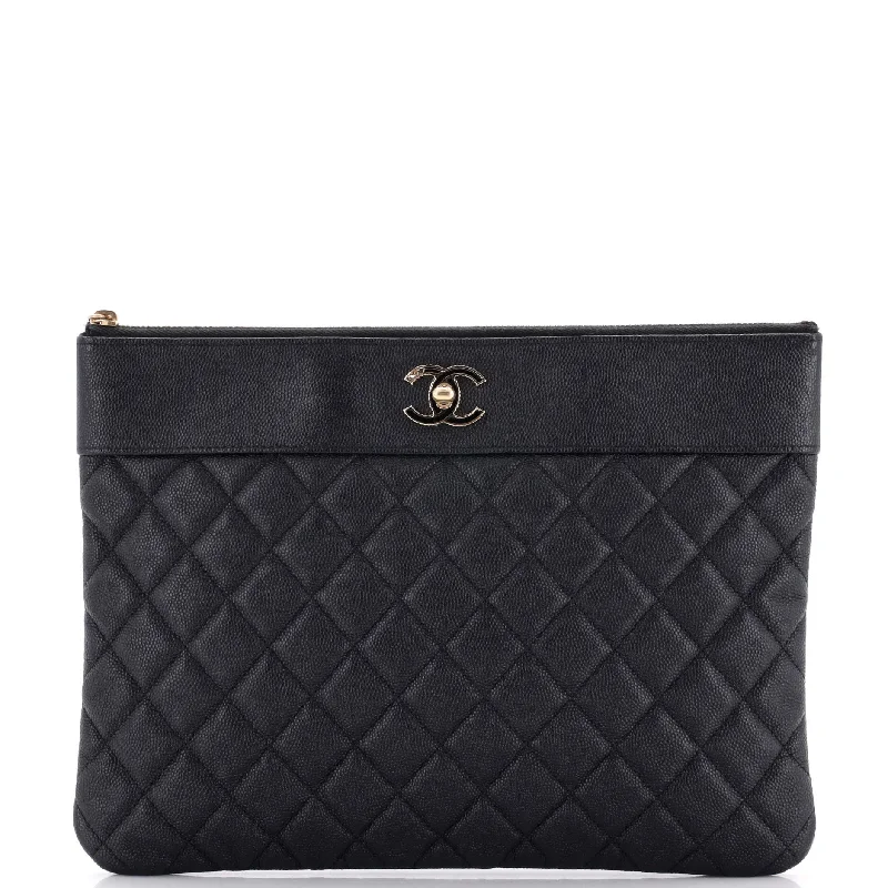 Mademoiselle Vintage O Case Clutch Quilted Sheepskin Medium