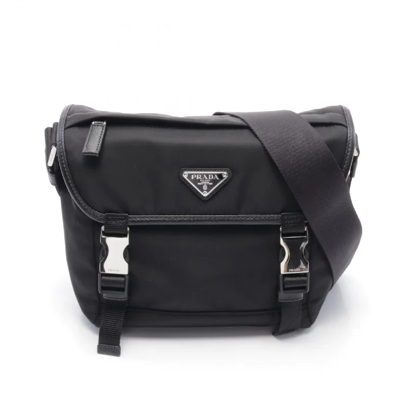 Prada Nylon Leather Shoulder Bag (Pre-Owned)