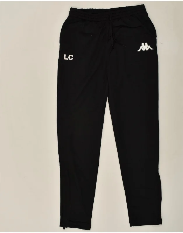 KAPPA Mens Graphic Tracksuit Trousers Large Black Polyester