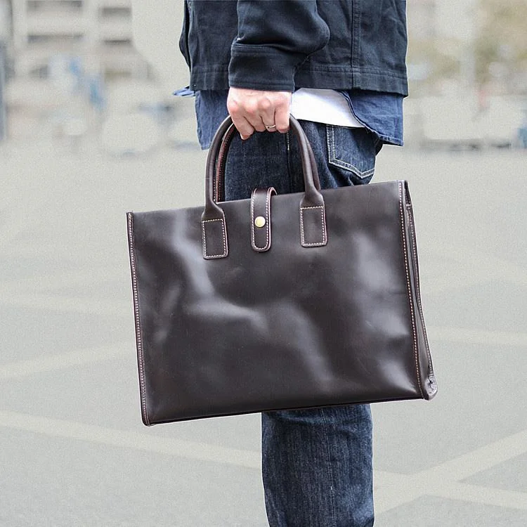 Vintage Black Mens Leather Briefcase Work Handbags Blue 14'' Computer Briefcases For Men Vintage Black Mens Leather Briefcase Work Handbags Blue 14'' Computer Briefcases For Men
