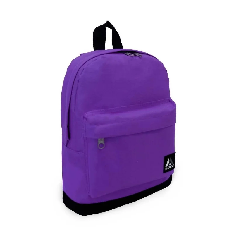Unisex Compact Backpack In Purple