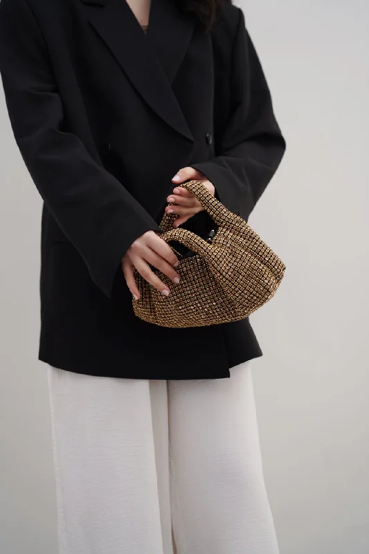 STUDDED TOP HANDLE BAG