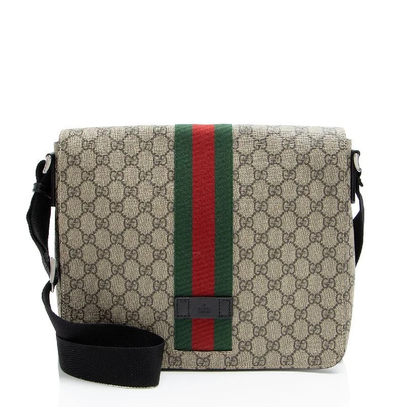 Gucci GG Supreme Web Flap Messenger