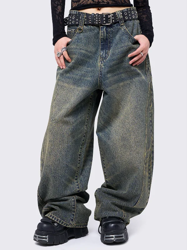 Blue Super Baggy Jeans