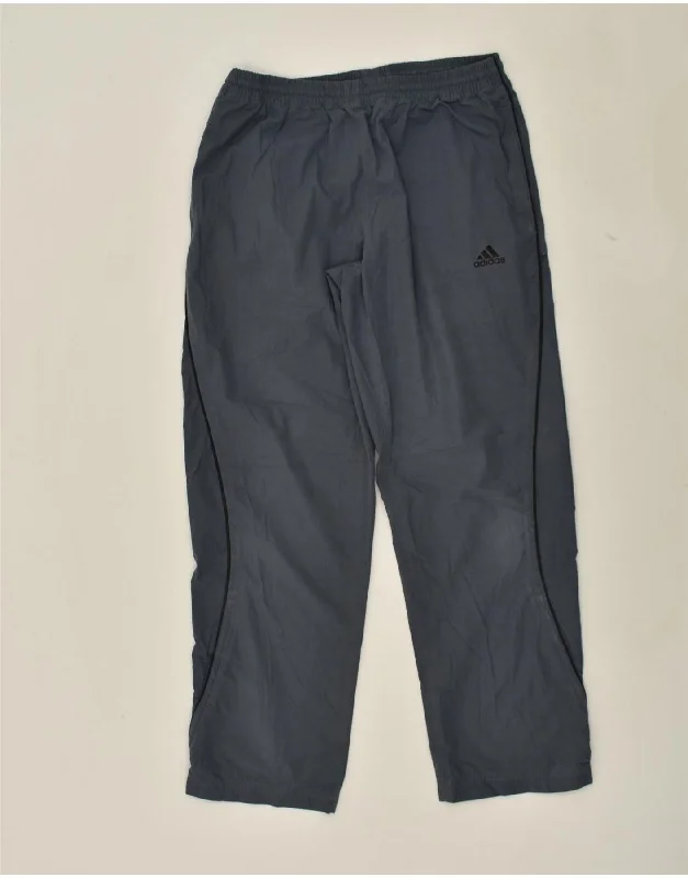 ADIDAS Mens Graphic Tracksuit Trousers Medium Grey Polyester