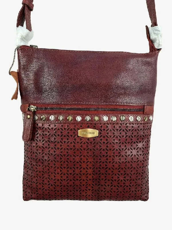 Laurentino Deep Red Studded Cut Out Bag