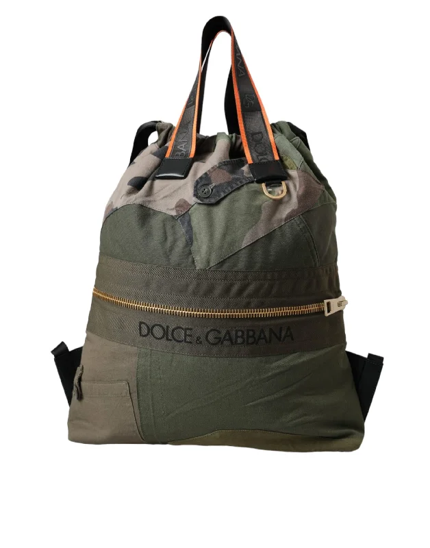 Dolce & Gabbana Military  Patchwork Rucksack Backpack Men's Bag