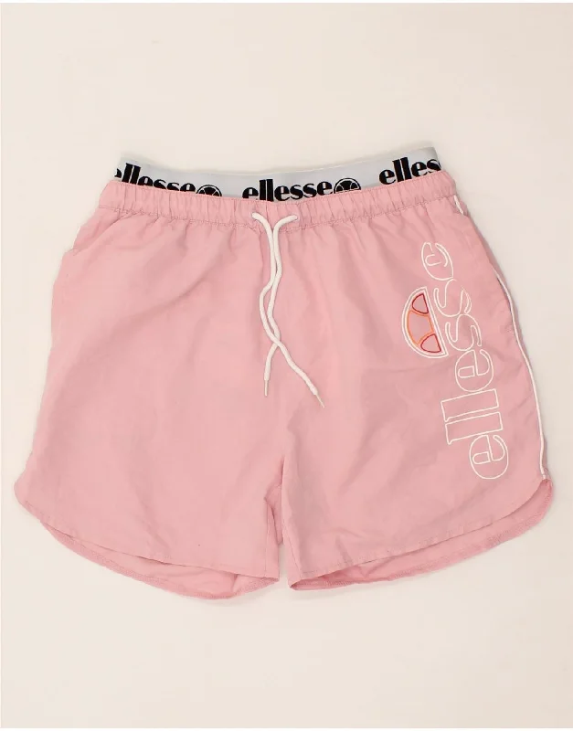 ELLESSE Womens Graphic Sport Shorts UK 10 Small Pink Polyester