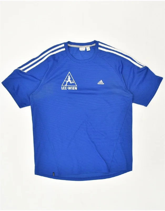 ADIDAS Mens Climalite Graphic T-Shirt Top Small Blue