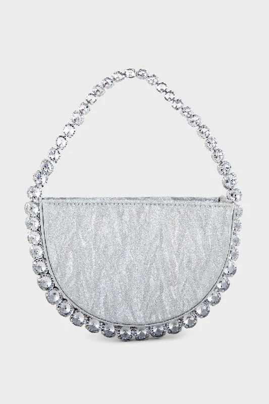 Party Wear Clutch BH0117-Silver