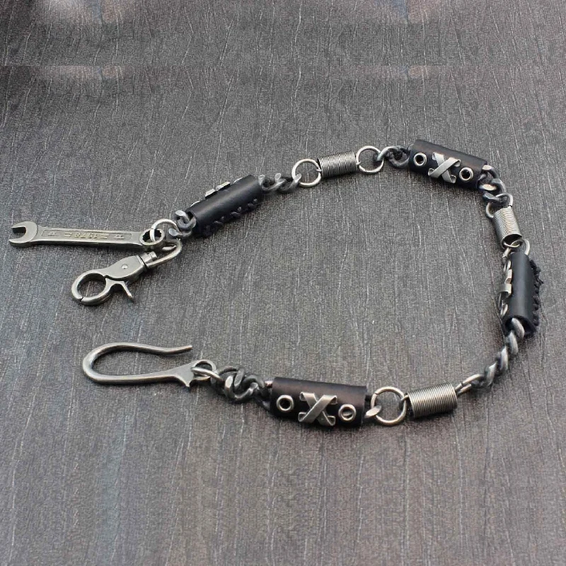 Metal Leather Wallet Chain Cool Punk Rock Biker Trucker Wallet Chain Trucker Wallet Chain for Men Metal Leather Wallet Chain Cool Punk Rock Biker Trucker Wallet Chain Trucker Wallet Chain for Men