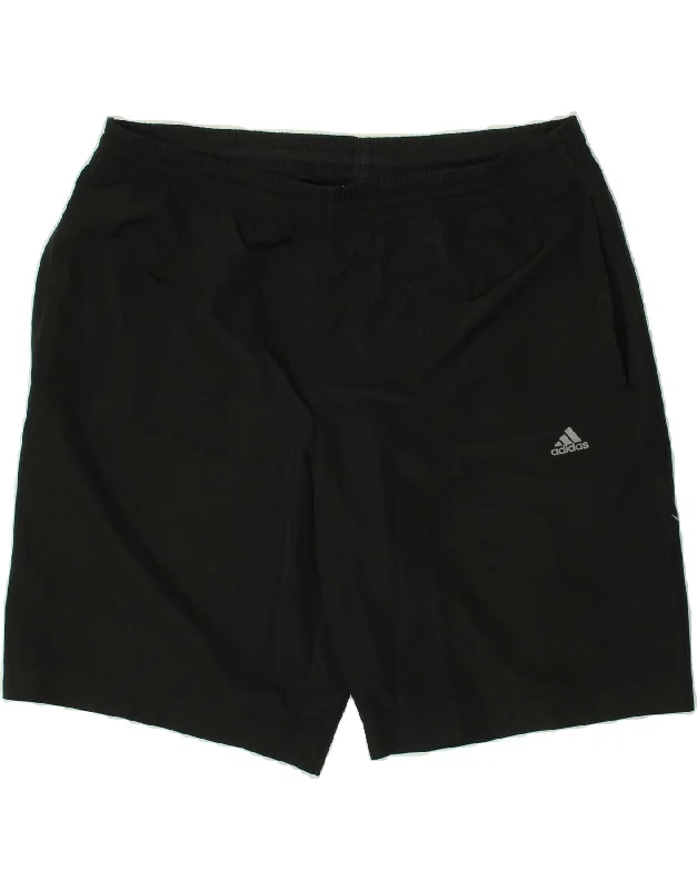 ADIDAS Mens Sport Shorts Large Black Polyester