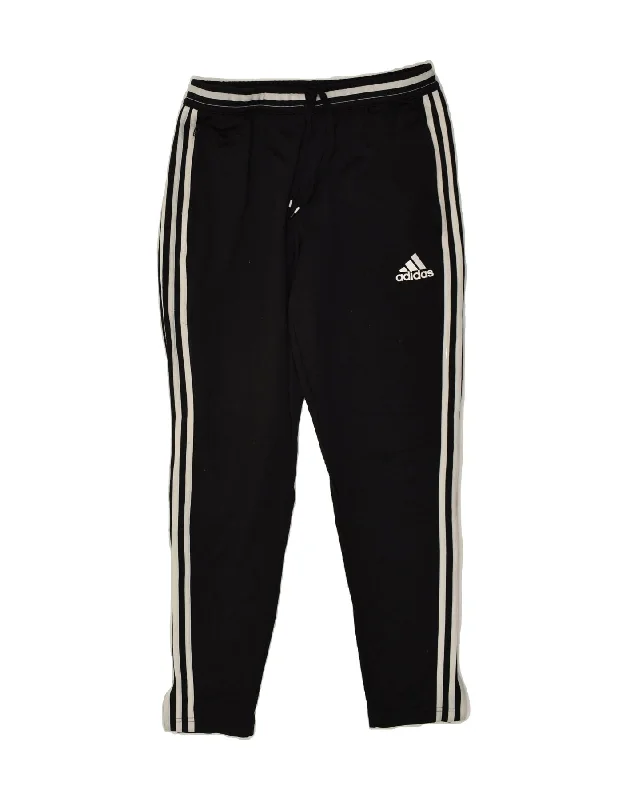 ADIDAS Mens Tracksuit Trousers Medium Black Polyester