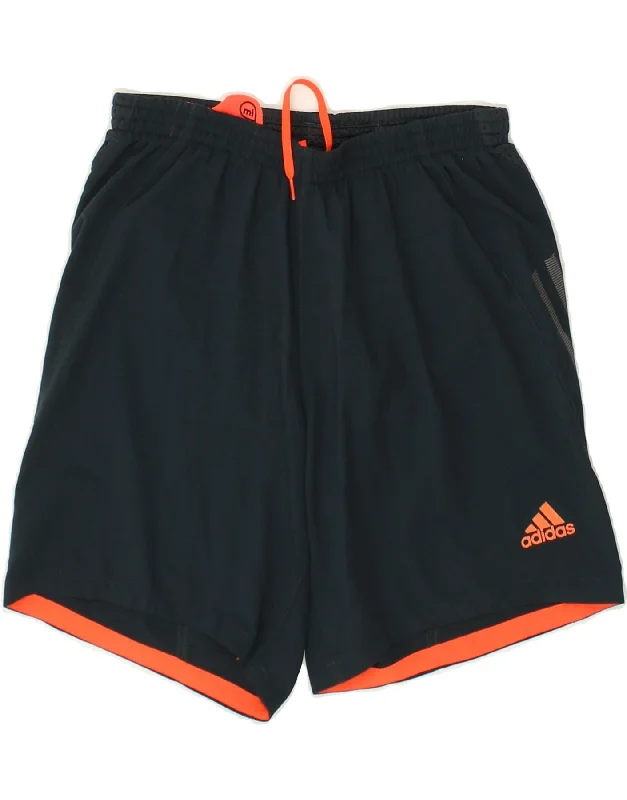 ADIDAS Mens Supernova Graphic Sport Shorts XS Navy Blue Polyester