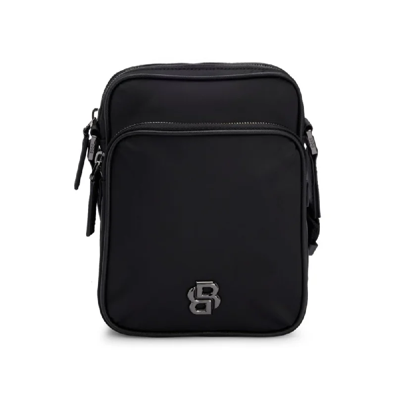 Twill reporter bag with Double B monogram