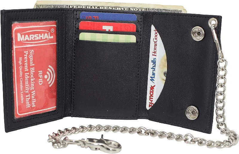 I Love Jesus RFID Protected Trifold Biker Men's Genuine Leather Steel Chain Wallet Snap closure I Love Jesus RFID Protected Trifold Biker Men's Genuine Leather Steel Chain Wallet Snap closure