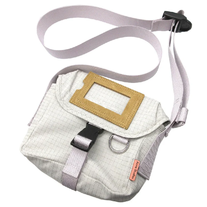 ACNE STUDIOS Shoulder Bag C10140 Nylon, Nylon Light gray Messenger bag Women(Unisex) Used Authentic ACNE STUDIOS Shoulder Bag C10140 Nylon, Nylon Light gray Messenger bag Women(Unisex) Used Authentic