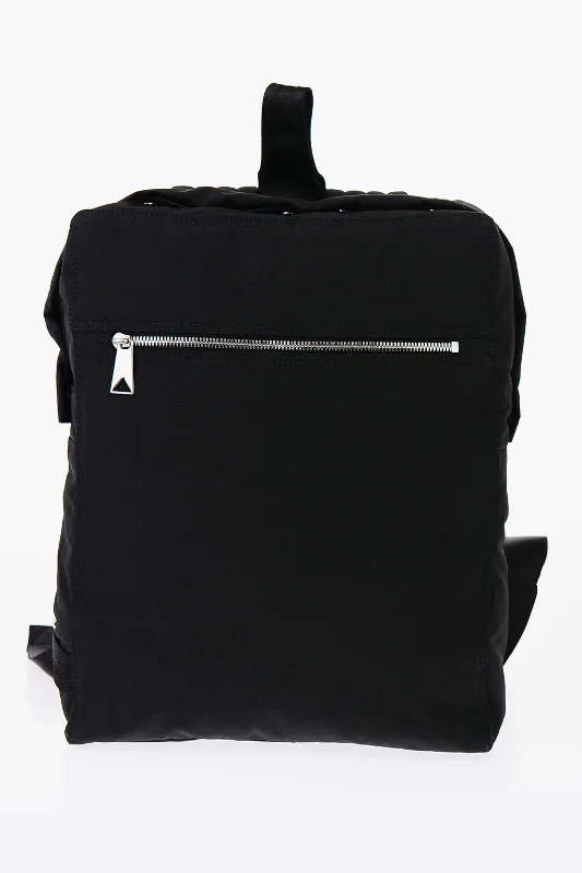 Bottega Veneta Solid Color Backpack With Zip And Snap Buttons Closure