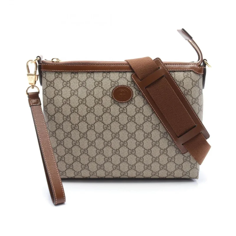 Gucci   Pvc Coated Canvas Leather Messenger Bag Shoulder Bag (Pre-Owned)