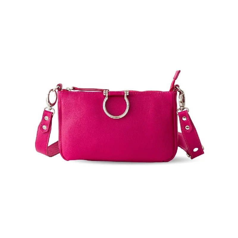 Silver Fuchsia Oil Leather