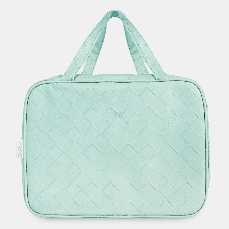 Hanging Cosmetic Bag - Woven Teal