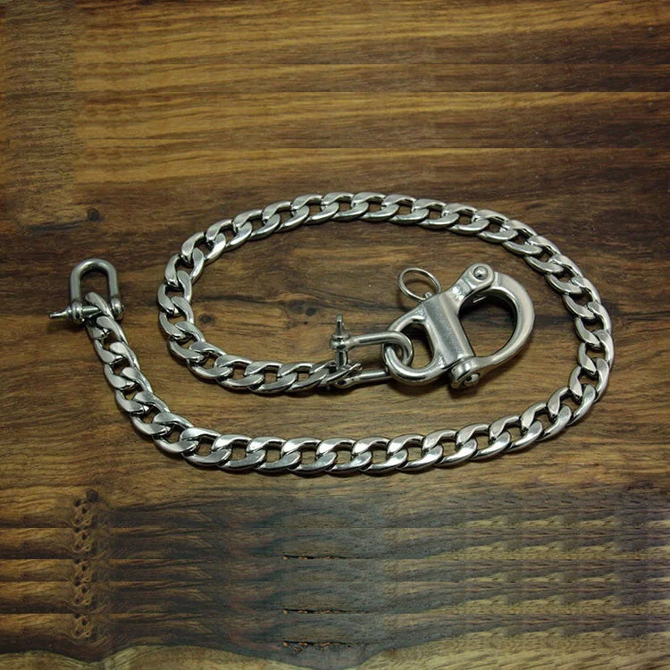 Cool Men's Silver Stainless Steel Long Key Chain Pants Chain Biker Wallet Chain For Men Cool Men's Silver Stainless Steel Long Key Chain Pants Chain Biker Wallet Chain For Men