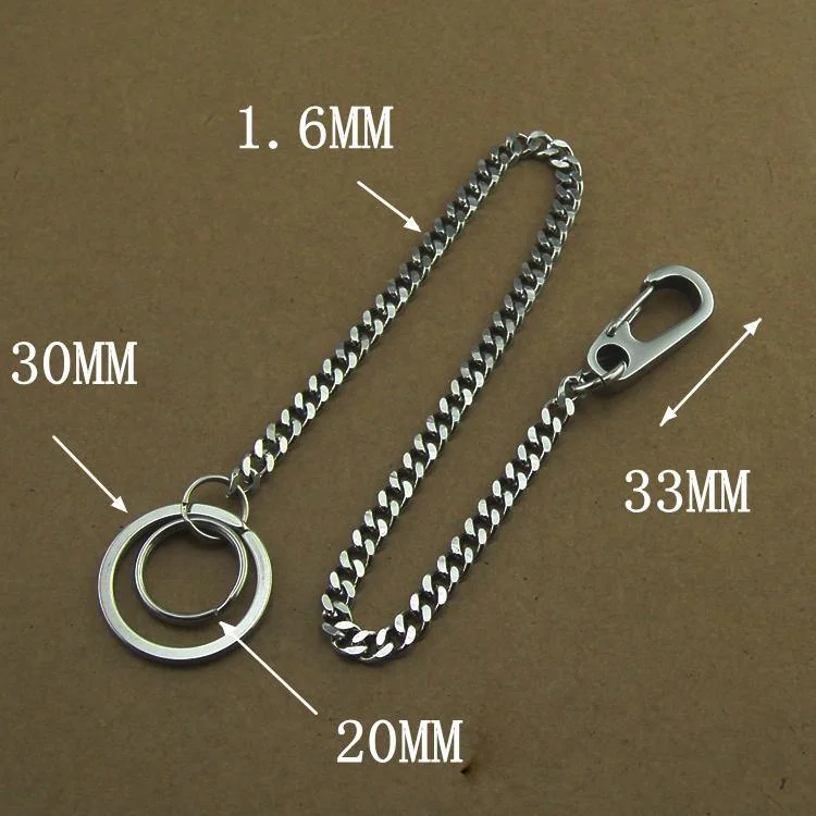 304 Solid Stainless Steel 15inch Wallet Chain Cool Punk Rock Biker Trucker Wallet Chain Trucker Wallet Chain for Men 304 Solid Stainless Steel 15inch Wallet Chain Cool Punk Rock Biker Trucker Wallet Chain Trucker Wallet Chain for Men