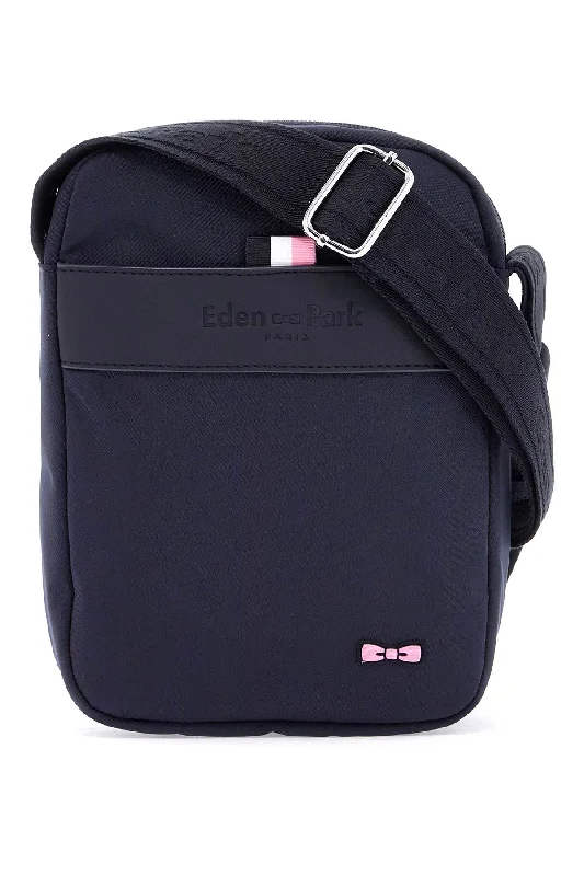 Eden Park Men's blue Messenger Bag For Men With Zip And Front Pocket For Work