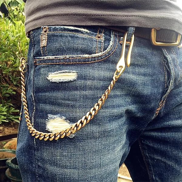 Solid Brass Wallet Chain Gold Wallet Chain Biker Wallet Chain Cool Pants Chain for Pants Solid Brass Wallet Chain Gold Wallet Chain Biker Wallet Chain Cool Pants Chain for Pants