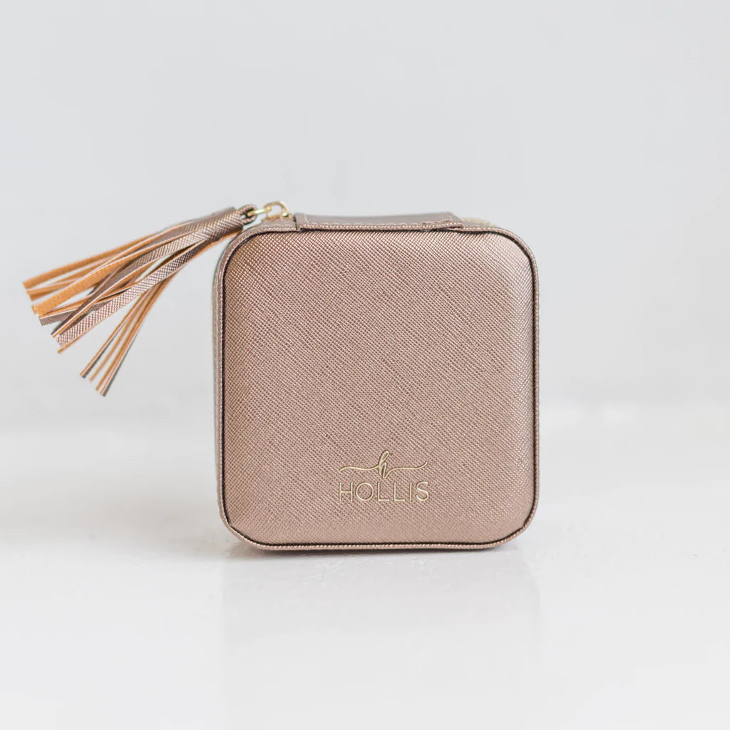 Hollis | Mini Jewelry Organizer in Metallic Mocha