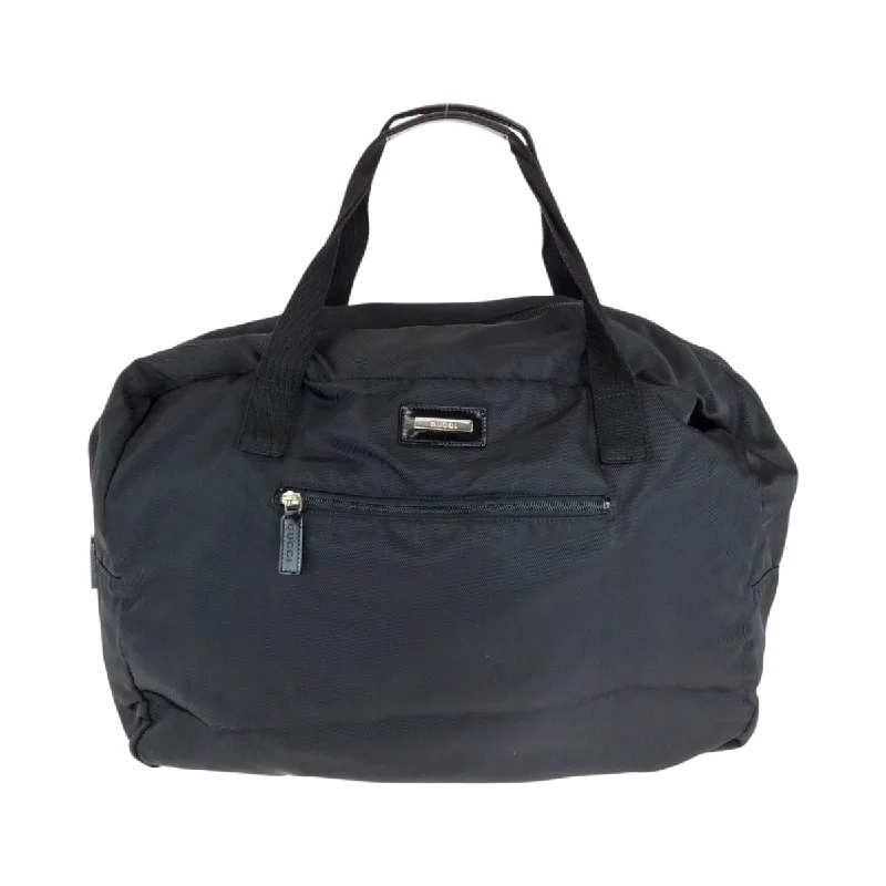 GUCCI Boston Duffel bag 012 0389 Nylon Black SilverMetal